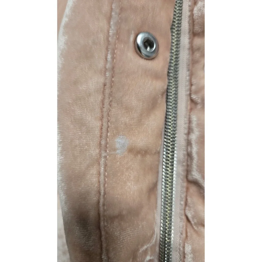 ARITZIA Wilfred Cloud Puff Velvet Goose Down Puffer Coat Jacket Pink XS READ‎